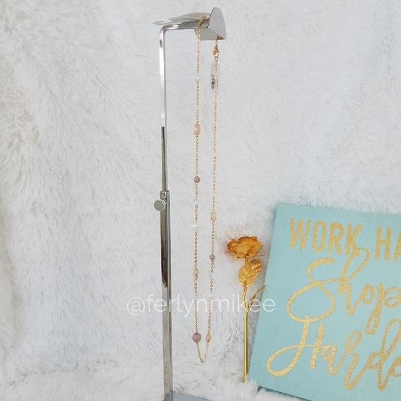 NEW LOFT Mixed Stone Station Necklace 17" NWT - Picture 4 of 7